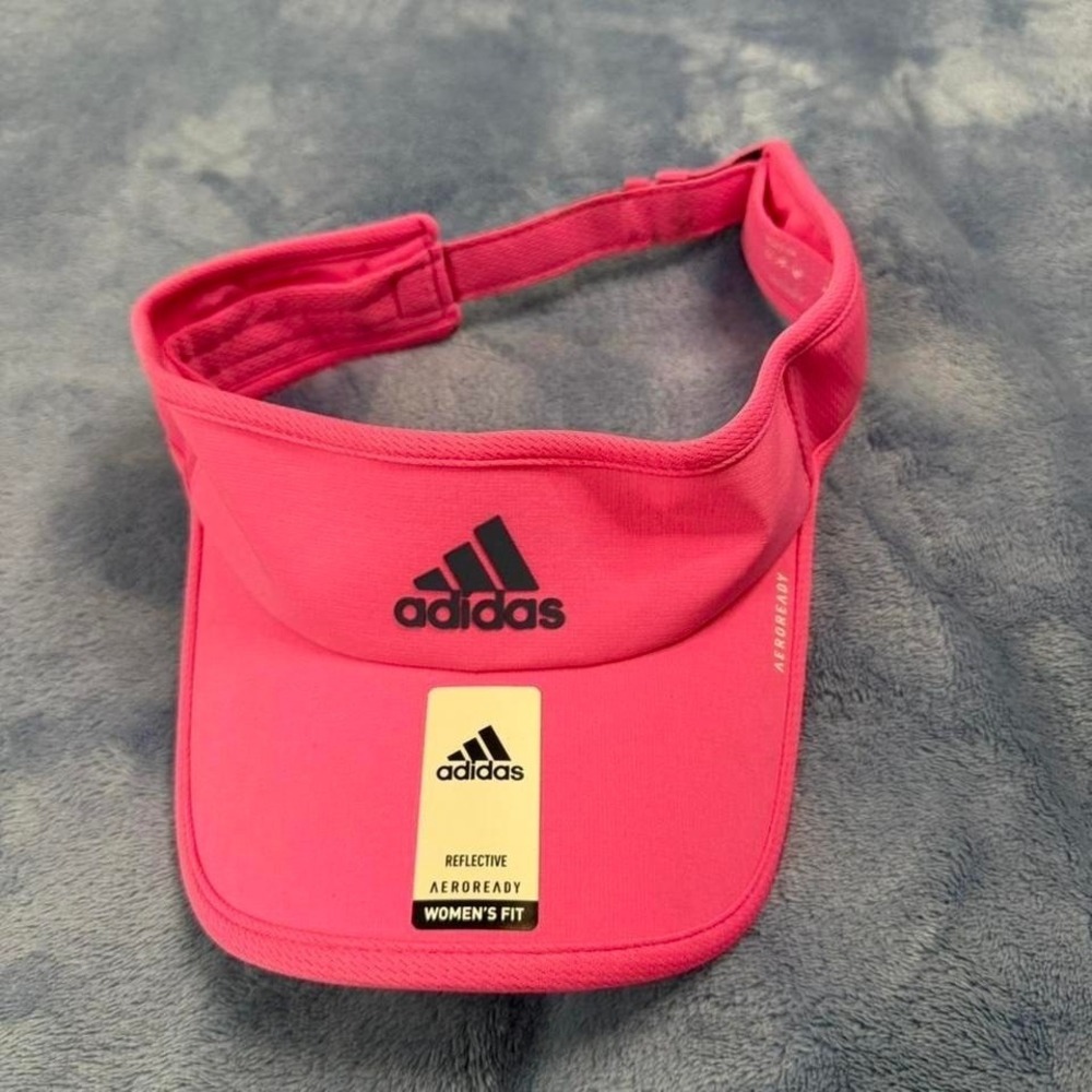 Adidas‎ pink visor with reflective logo new